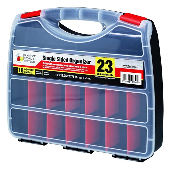 Single Sided Organizer, 15"X12-1/4"X2-3/4", Black